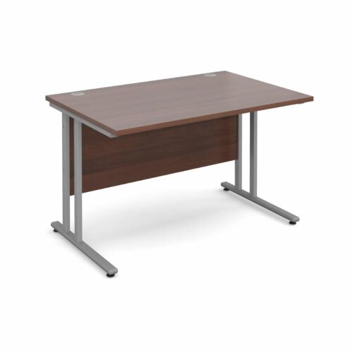 BiMi 1600 x 800 Rectangular Desk Complete With 2 Draw Pedestal Walnut
