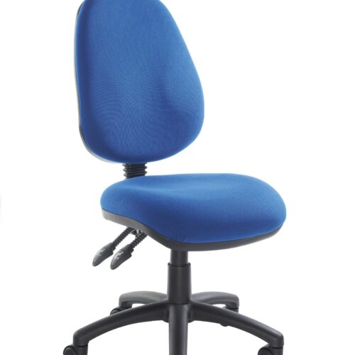 Fabric Operator seating - 2 Lever Operator Chair without Arms - Blue