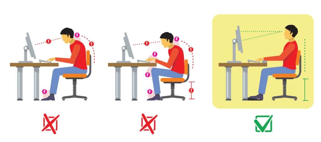 Working from home tips - Office Chair Posture