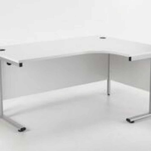 White 1800 mm Right Hand Ergonomic Corner Desk