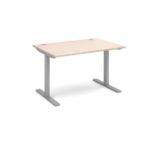 Elev8 1200 x 800 Sit Stand Desk - Silver frame - Maple-0