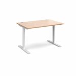 Elev8 1200 x 800 Sit Stand Desk - White frame - Beech-0