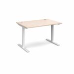 Elev8 1200 x 800 Sit Stand Desk - White frame - Maple-0