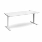 Elev8 1800 x 800 Sit Stand Desk - White frame - White-0
