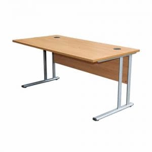 BiMi Slimline 1800mm x 600mm Rectangular Straight Desk in Oak-0
